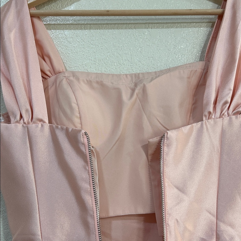 SHERRI HILLL WOMENS STRAPPED MIKANO MERMAID GOWN WITH SKIRT PINK Sz 6 - Picture 8 of 15